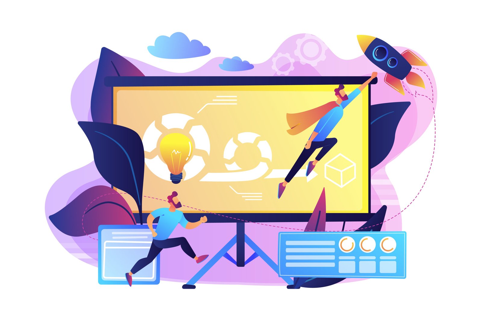 Agile project management concept vector illustration.